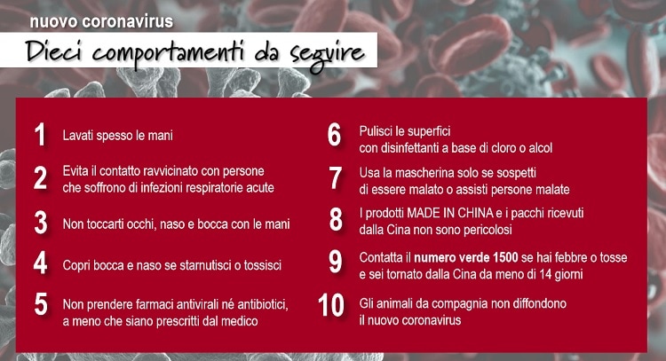 CORONAVIRUS - AGGIORNAMENTI